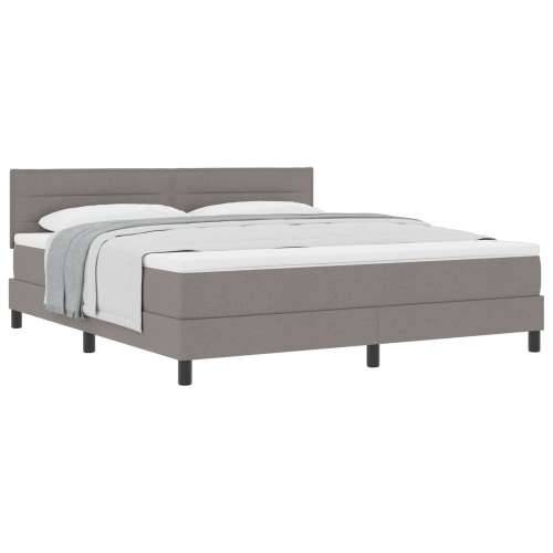 Krevet s podizačem i madracem taupe 180x200 cm tkanina Cijena