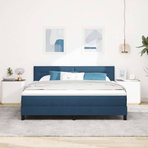 Box Spring Krevet s Madracem Plavi 180x200 cm Tkanina Cijena