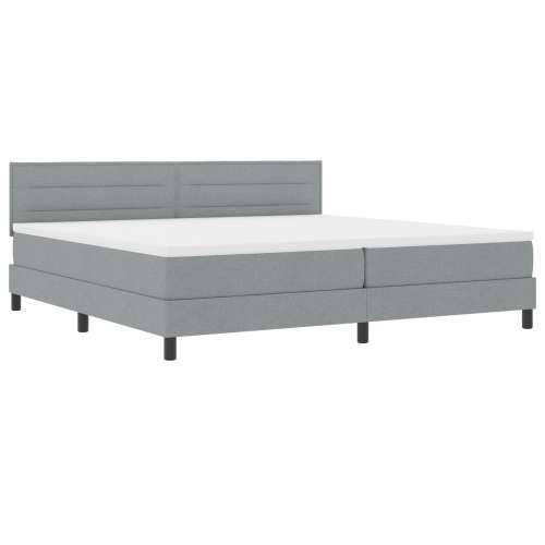 okvir kreveta s madracem svijetlo siva 200x200 cm tkanina Cijena