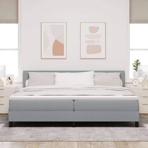 okvir kreveta s madracem svijetlo siva 200x200 cm tkanina Cijena