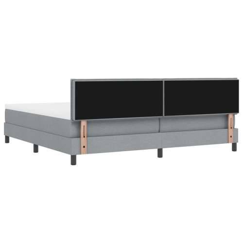 okvir kreveta s madracem svijetlo siva 200x200 cm tkanina Cijena