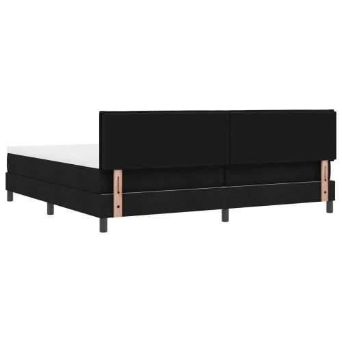 Krevet s podnicom i madracem Crna 200x200 cm Tkanina Cijena