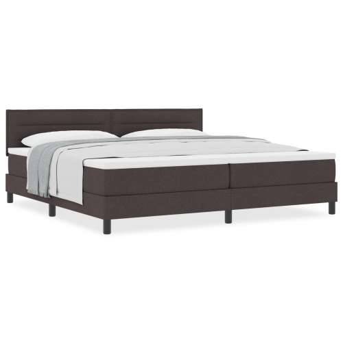 Box Spring Krevet s Madracem Tamno Smeđa 200x200 cm Tkanina Cijena