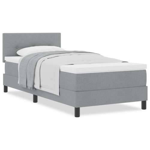 Box Spring Krevet s Madracem Svijetlosivi 80x200 cm Tkanina Cijena