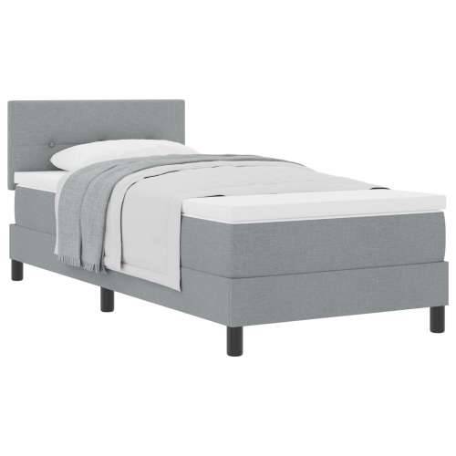 Box Spring Krevet s Madracem Svijetlo Siva 90x200 cm Tkanina Cijena