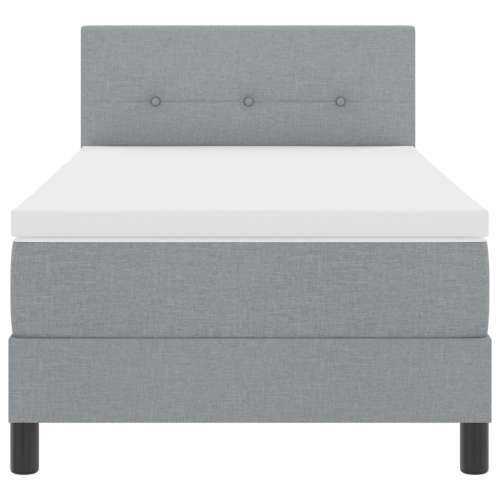 Box Spring Krevet s Madracem Svijetlo Siva 90x200 cm Tkanina Cijena