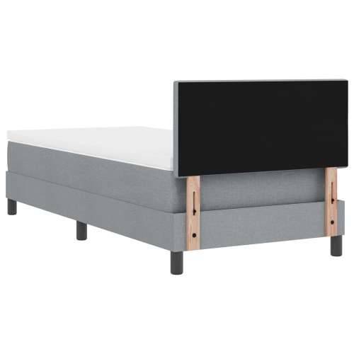 Box Spring Krevet s Madracem Svijetlo Siva 90x200 cm Tkanina Cijena