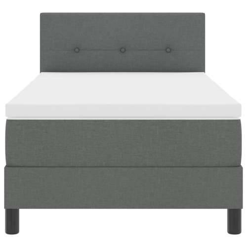 Box Spring Krevet s Dušekom Tamno Sivi 90x200 cm Tkanina Cijena