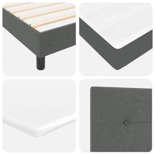 Box Spring Krevet s Dušekom Tamno Sivi 90x200 cm Tkanina Cijena