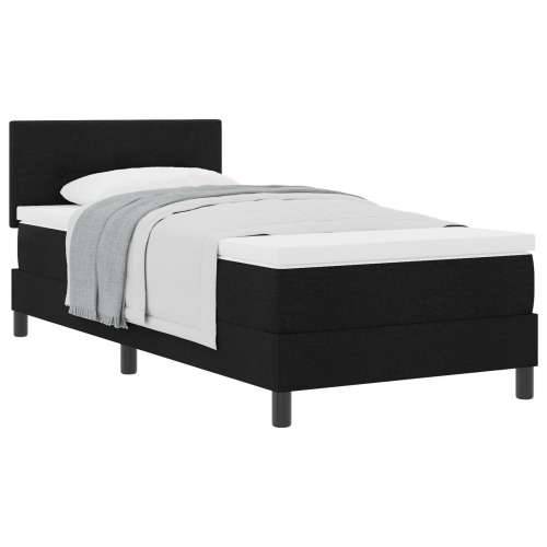 Krevet s Podlogom s Madracem Crni 90x200 cm Tkanina Cijena