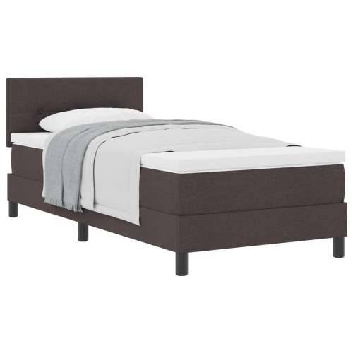 Box Spring Krevet s Dušekom Tamnosmeđi 90x200 cm Tkanina Cijena