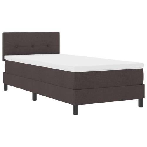 Box Spring Krevet s Dušekom Tamnosmeđi 90x200 cm Tkanina Cijena
