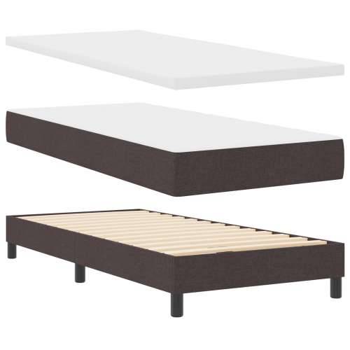 Box Spring Krevet s Dušekom Tamnosmeđi 90x200 cm Tkanina Cijena