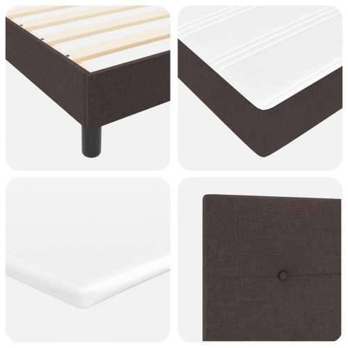 Box Spring Krevet s Dušekom Tamnosmeđi 90x200 cm Tkanina Cijena
