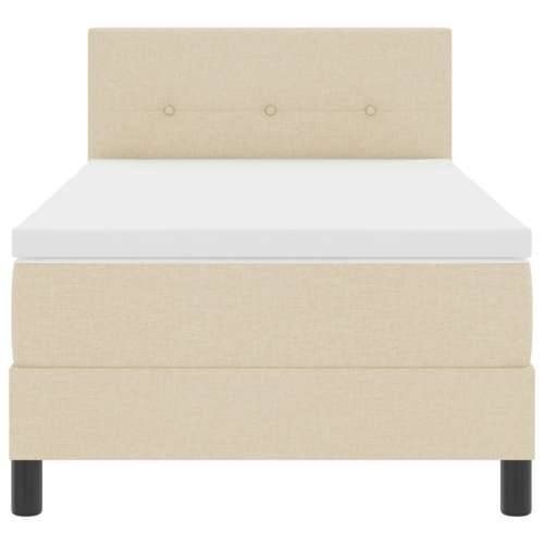 Box Spring Krevet s Madracem Bež 90x200 cm Tkanina Cijena
