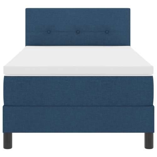 Box Spring Krevet s Madracem Plava 90x200 cm Tkanina Cijena