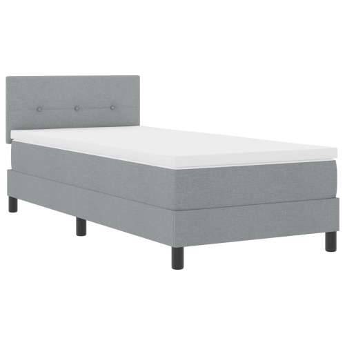 Box Spring Krevet s Madracem Svijetlo Siva 100x200 cm Tkanina Cijena