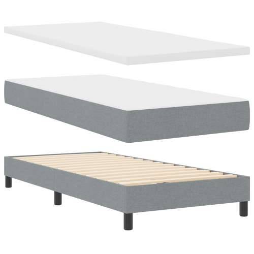 Box Spring Krevet s Madracem Svijetlo Siva 100x200 cm Tkanina Cijena