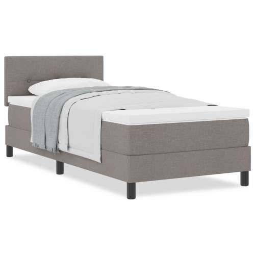 Box Spring Krevet s Madracem Taupe 100x200 cm Tkanina Cijena