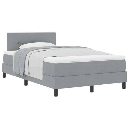 Krevet s box spring sustavom s madracem svijetlosiv 120x190 cm tkanina Cijena