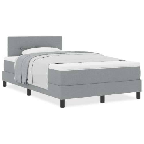 Krevet s box spring sustavom s madracem svijetlosiv 120x190 cm tkanina Cijena