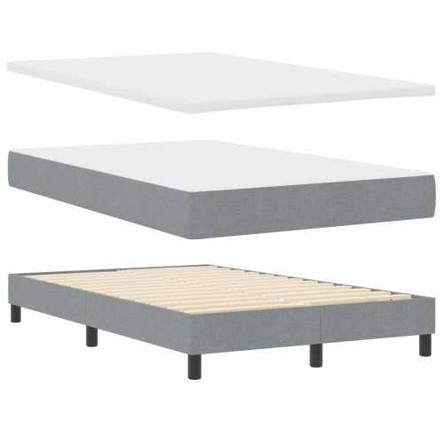 Krevet s box spring sustavom s madracem svijetlosiv 120x190 cm tkanina Cijena
