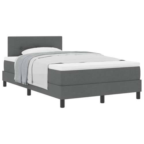 Box Spring krevet s madracem Tamno siva 120x190 cm Tkanina Cijena