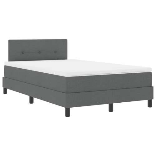 Box Spring krevet s madracem Tamno siva 120x190 cm Tkanina Cijena