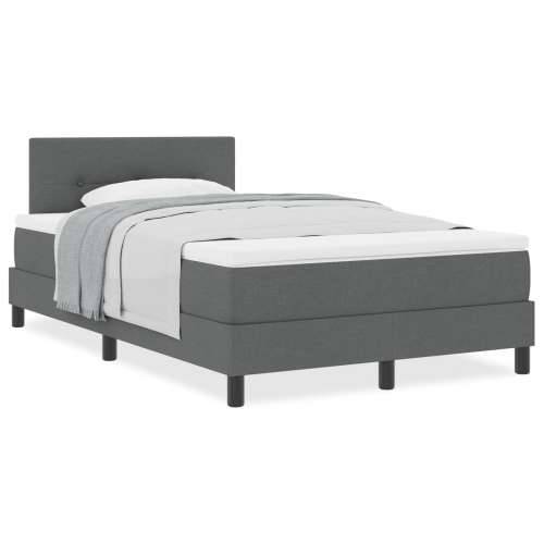 Box Spring krevet s madracem Tamno siva 120x190 cm Tkanina Cijena