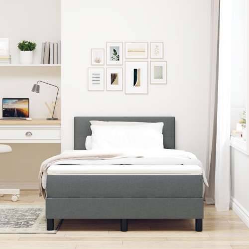 Box Spring krevet s madracem Tamno siva 120x190 cm Tkanina Cijena