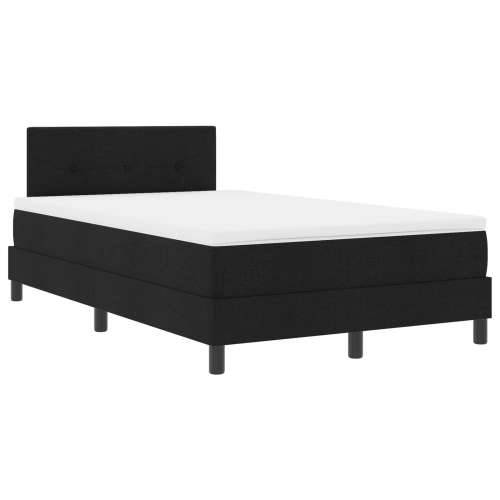 Box Spring krevet s madracem Crni 120x190 cm Tkanina Cijena