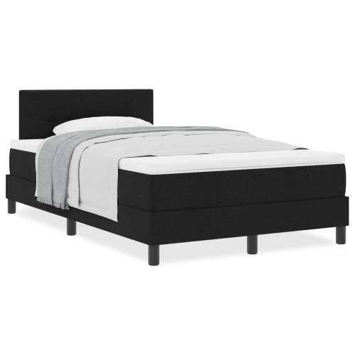 Box Spring krevet s madracem Crni 120x190 cm Tkanina Cijena