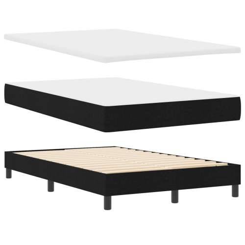Box Spring krevet s madracem Crni 120x190 cm Tkanina Cijena
