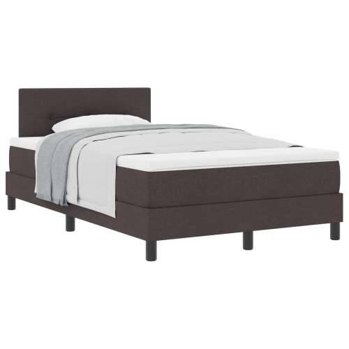 Box Spring Krevet s Madracem Tamno Smeđi 120x190 cm Tkanina Cijena