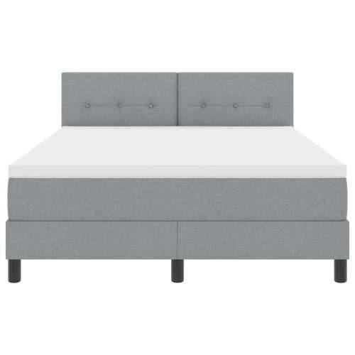 krevet s kutijom s madracem svjetlosiv 140x190 cm Tkanina Cijena
