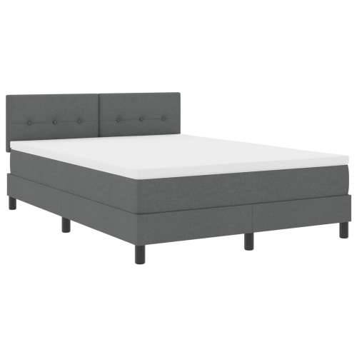 Krevet s box springom s madracem tamno sivi 140x190 cm tkanina Cijena