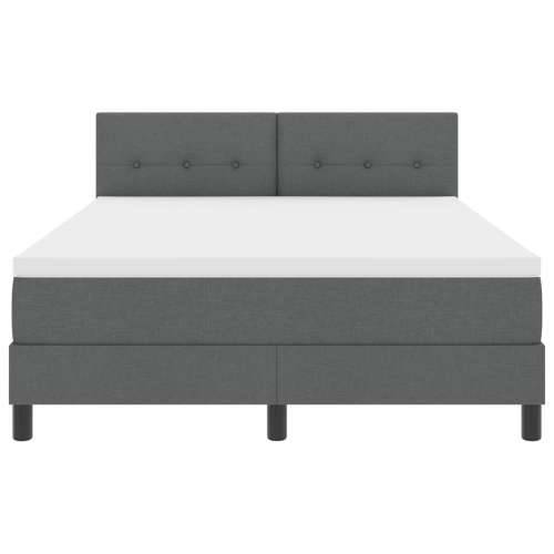 Krevet s box springom s madracem tamno sivi 140x190 cm tkanina Cijena