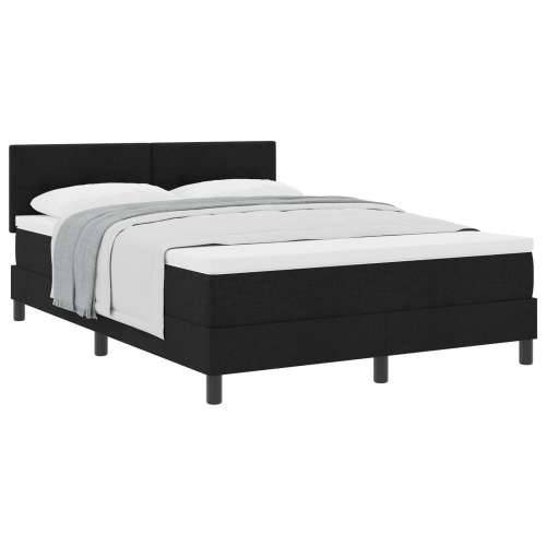 Krevet s boxspringom s madracem Crna 140x190 cm Tkanina Cijena