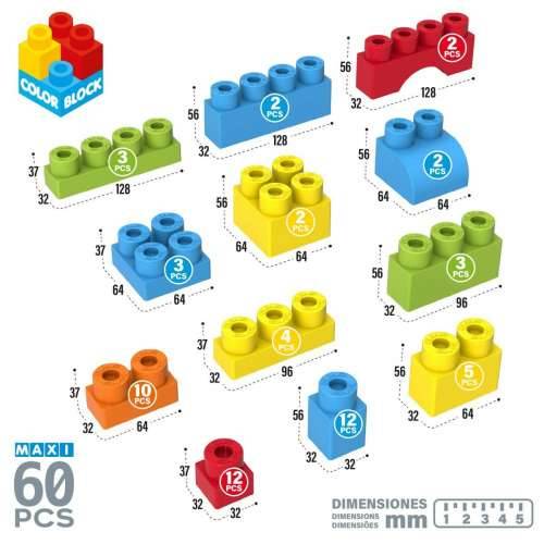 Kocke za Gradnju Color Block 60 Dijelovi Cijena