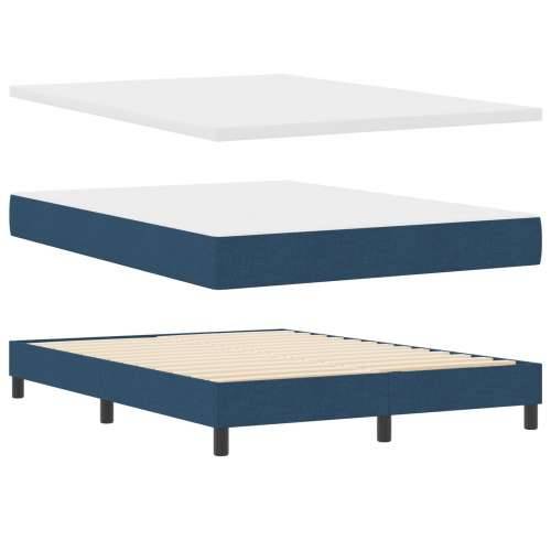 Box Spring Krevet s madracem Plavi 140x190 cm Tkanina Cijena
