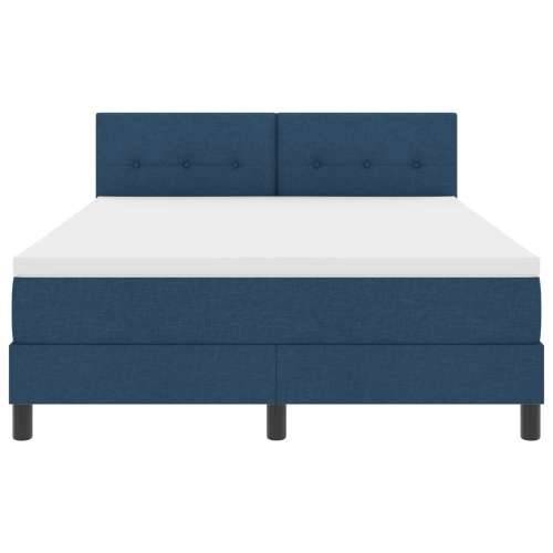 Box Spring Krevet s madracem Plavi 140x190 cm Tkanina Cijena