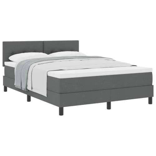 Krevet s box springom s madracem tamno sivi 140x200 cm tkanina Cijena