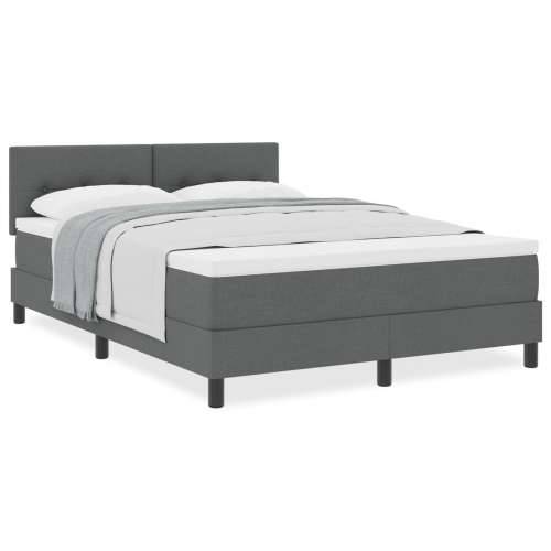 Krevet s box springom s madracem tamno sivi 140x200 cm tkanina Cijena
