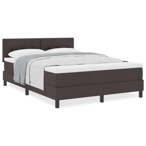 Box Spring krevet s madracem Tamnosmeđi 160x200 cm Tkanina Cijena
