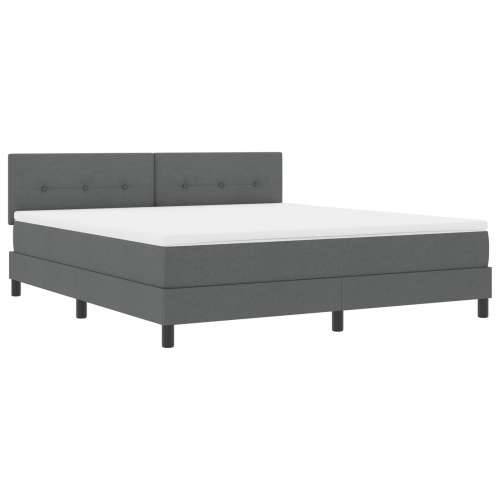 Krevet s box springom s madracem Tamnosivi 180x200 cm Tkanina Cijena