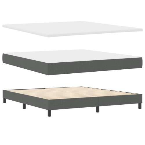 Krevet s box springom s madracem Tamnosivi 180x200 cm Tkanina Cijena