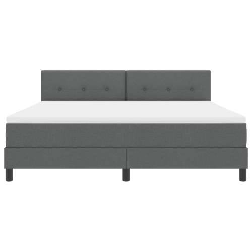 Krevet s box springom s madracem Tamnosivi 180x200 cm Tkanina Cijena