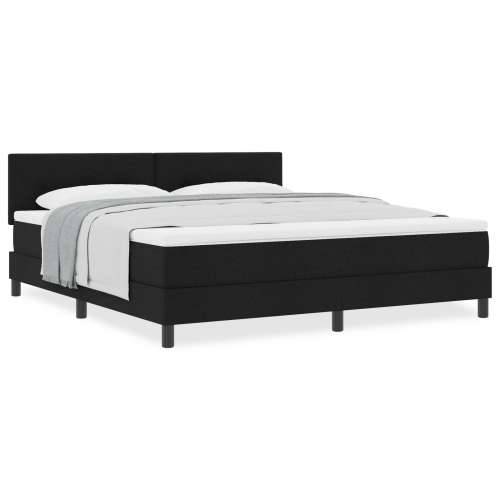 Box Spring krevet s madracem Crni 180x200 cm Tkanina Cijena