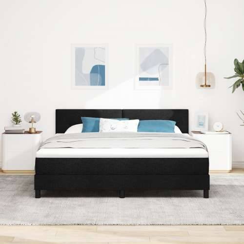 Box Spring krevet s madracem Crni 180x200 cm Tkanina Cijena