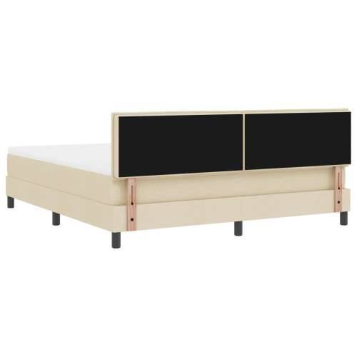 Box Spring Krevet s Madracem Krem 180x200 cm Tkanina Cijena